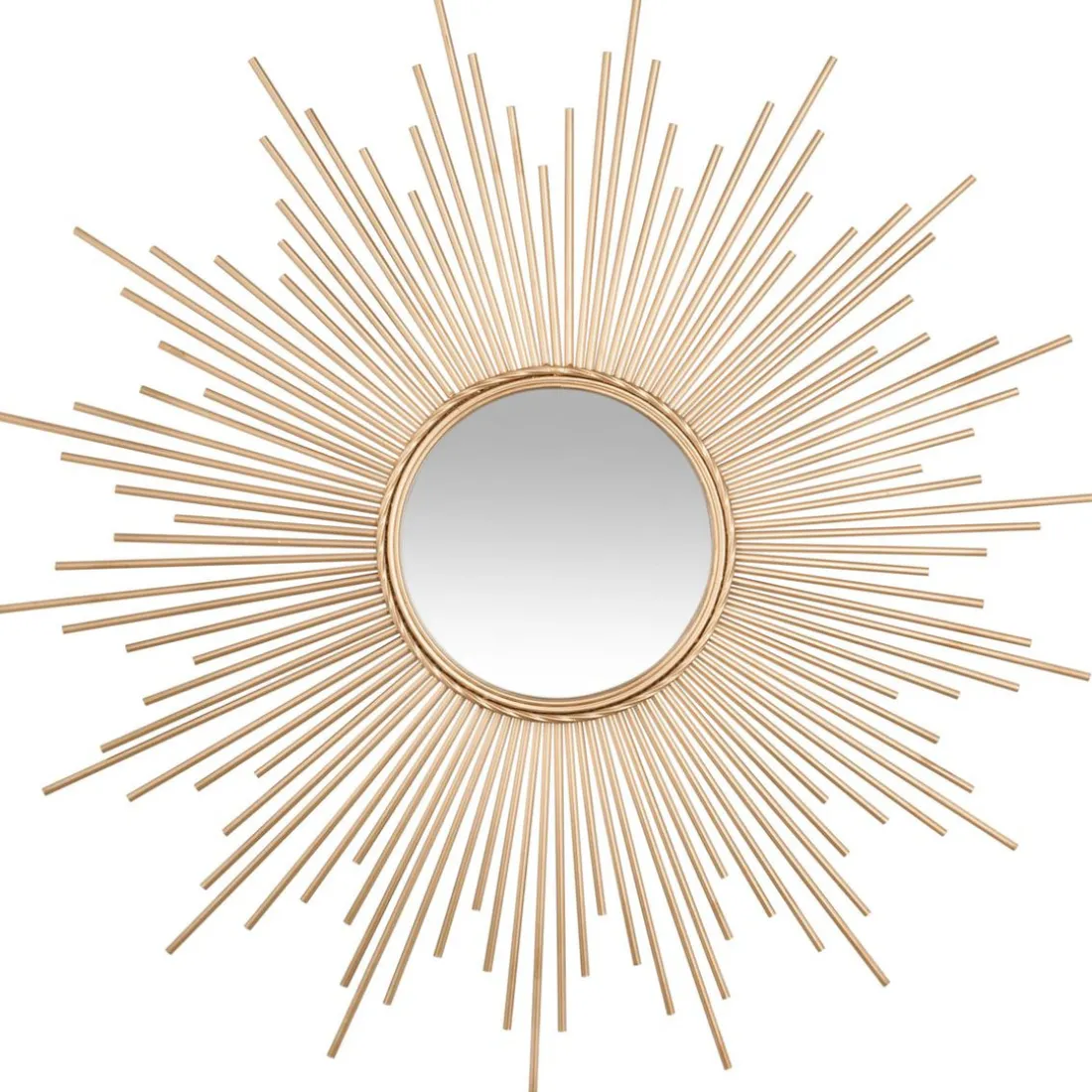 Miroir soleil tube doré D99