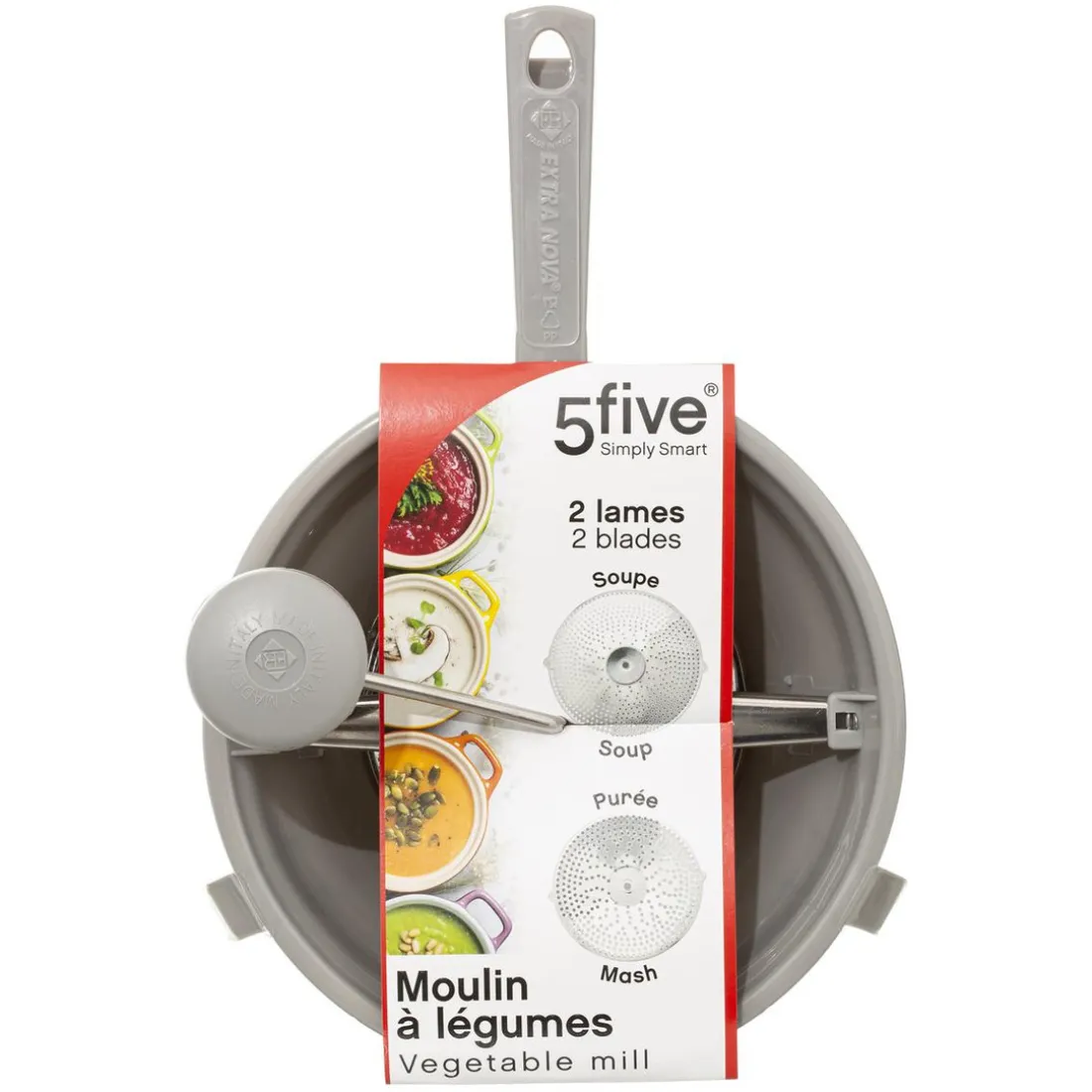 Moulin à légumes 24 cm gris
