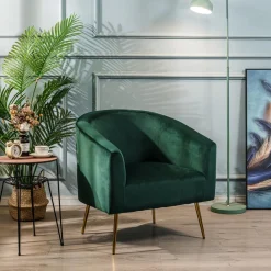 Nordlys - Fauteuil de Salon Retro Design Pieds Metal