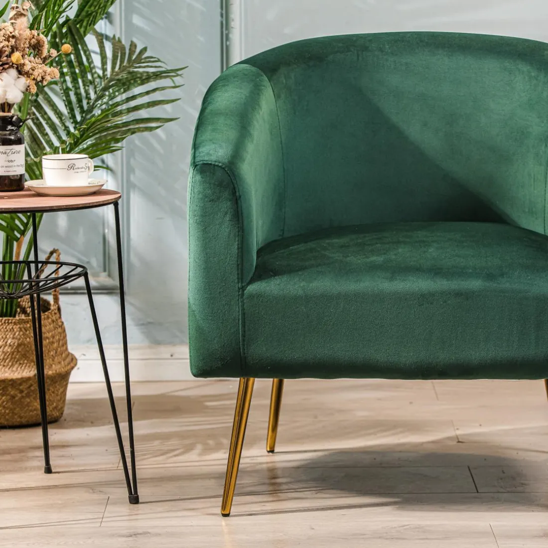 Nordlys - Fauteuil de Salon Retro Design Pieds Metal