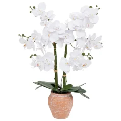 Orchidée artificielle avec pot en céramique