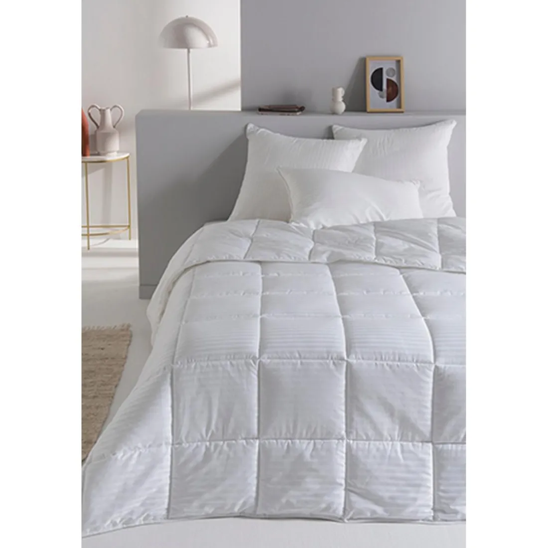Oreiller enveloppe en satin de coton 95 fils Epure Blanc
