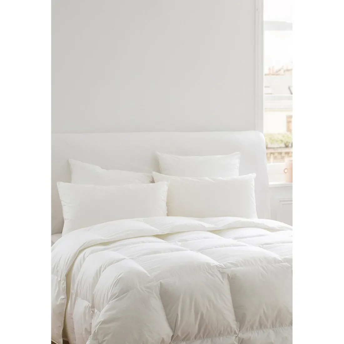 Oreiller enveloppe percale de coton MORPHEE blanc