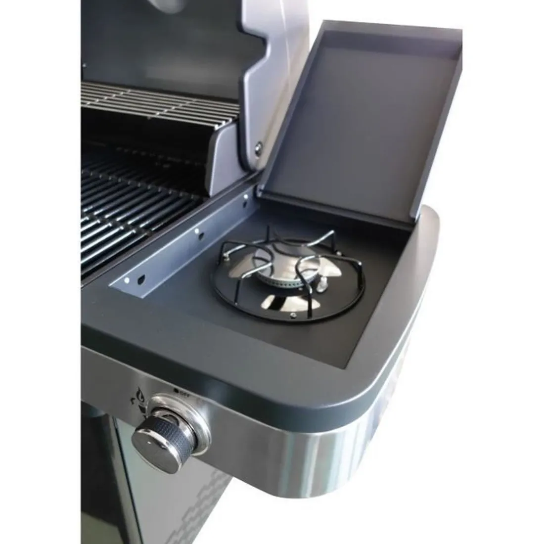 Pack Barbecue gaz Américain FIDGI 3 brûleurs et Housse avec Coffret 3 pièces aimantés