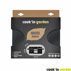 Pack Barbecue gaz FIDGI 4 Brûleurs avec desserte et évier avec Housse et Coffret 3 pièces aimantés