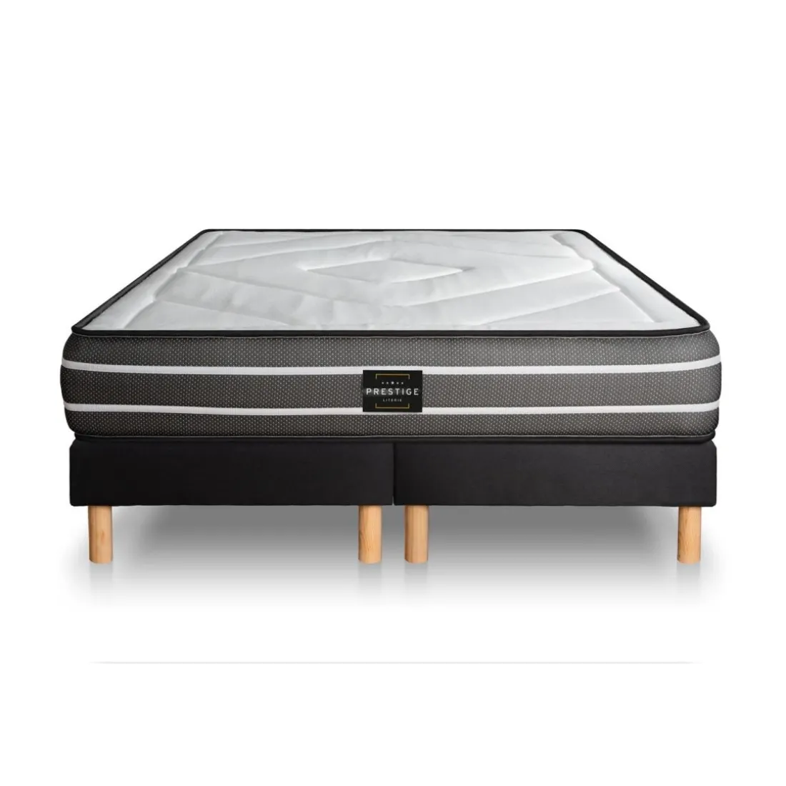Pack Exclusive double sommier noir