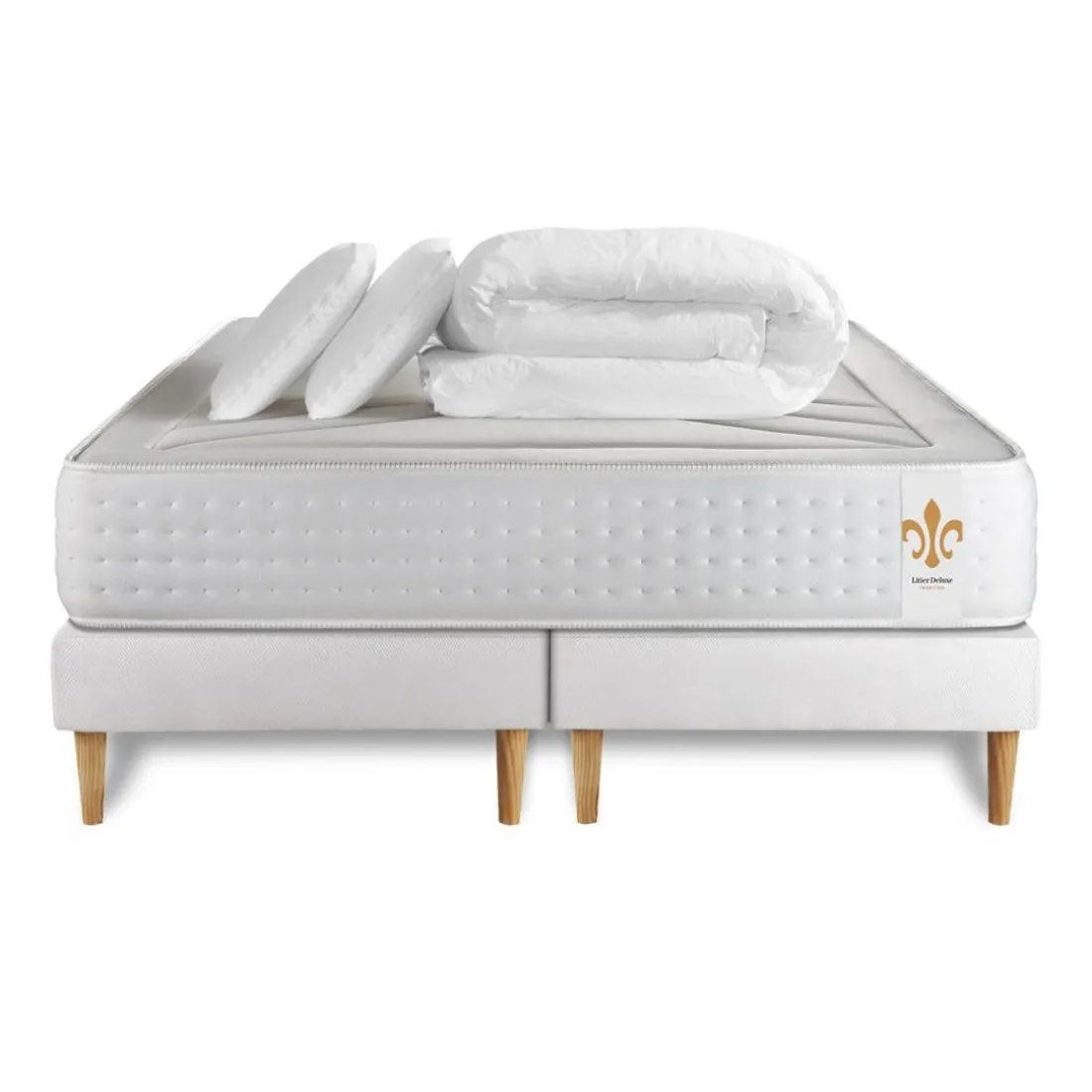 Pack Le Vingt-Quatre double sommiers Blanc