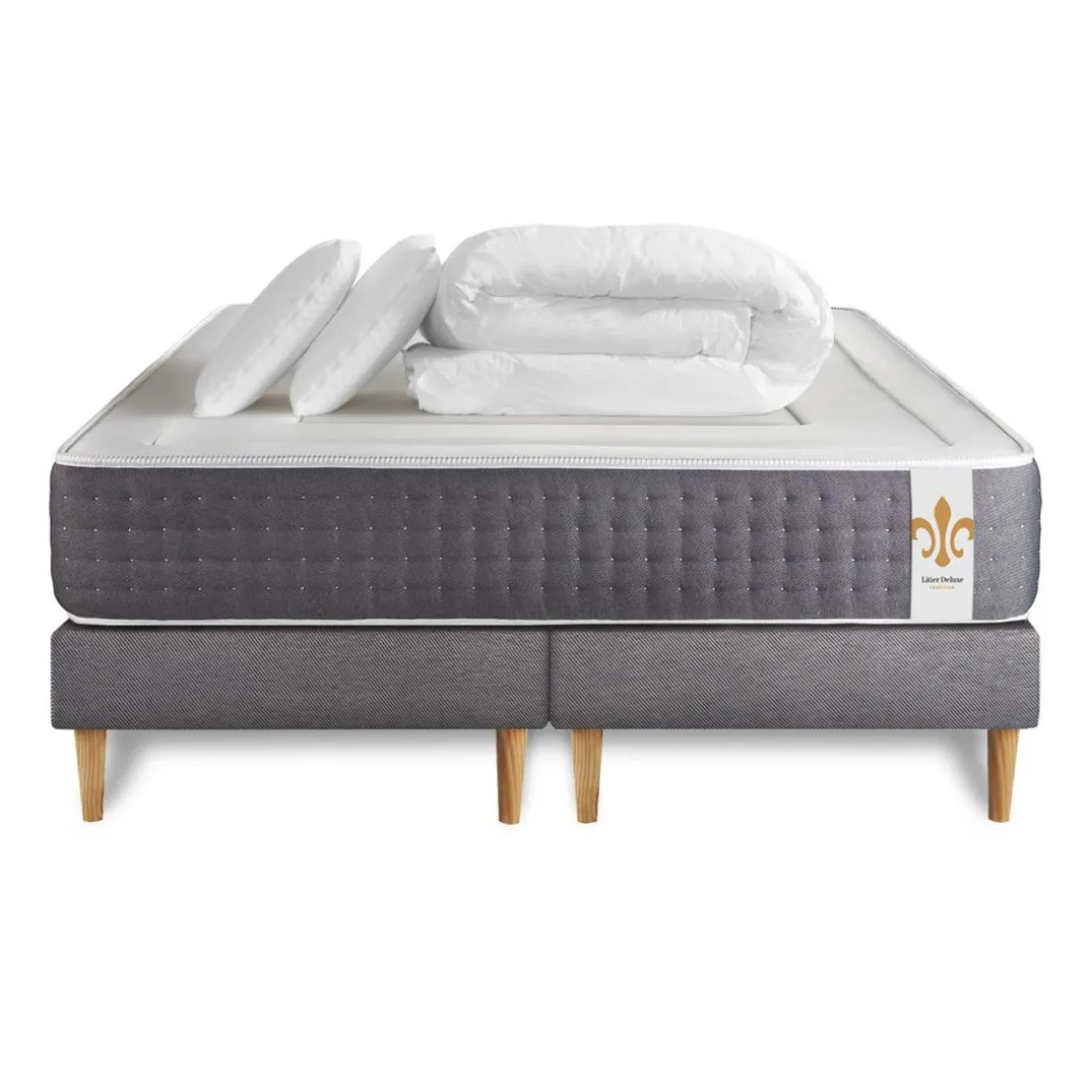 Pack Le Vingt-Six double sommiers Gris