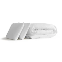 Pack matelas FLEXY sommier noir Couette et 2 oreillers