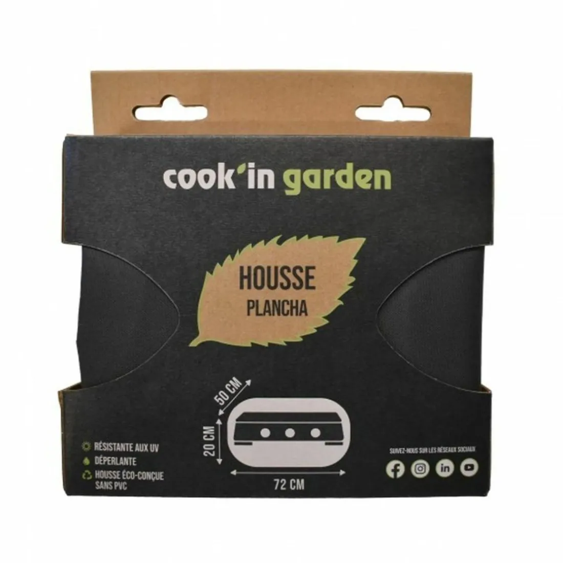 Pack Plancha gaz DUNE avec Housse pour barbecue et plancha et Kit pour cuisson plancha