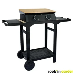 Pack Plancha gaz DUNE avec Housse pour barbecue et plancha,Kit pour cuisson plancha