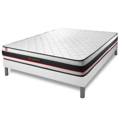 Pack sommier matelas FORM 2 oreillers memoire de forme Couette Percale