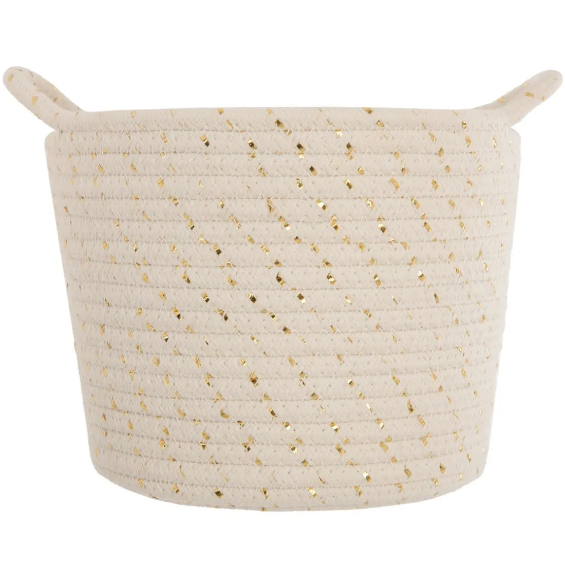 Panier en coton ecru & lurex x3