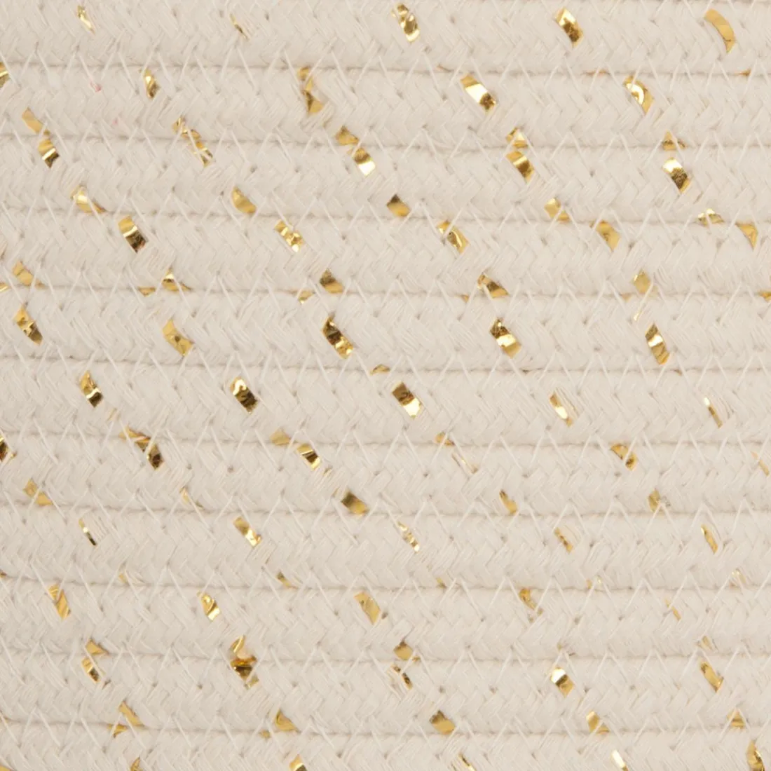 Panier en coton ecru & lurex x3