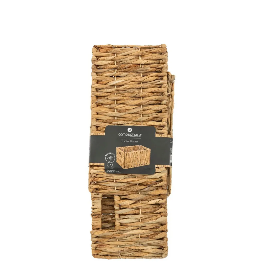 Panier en Jacinthe Maura L34cm Beige