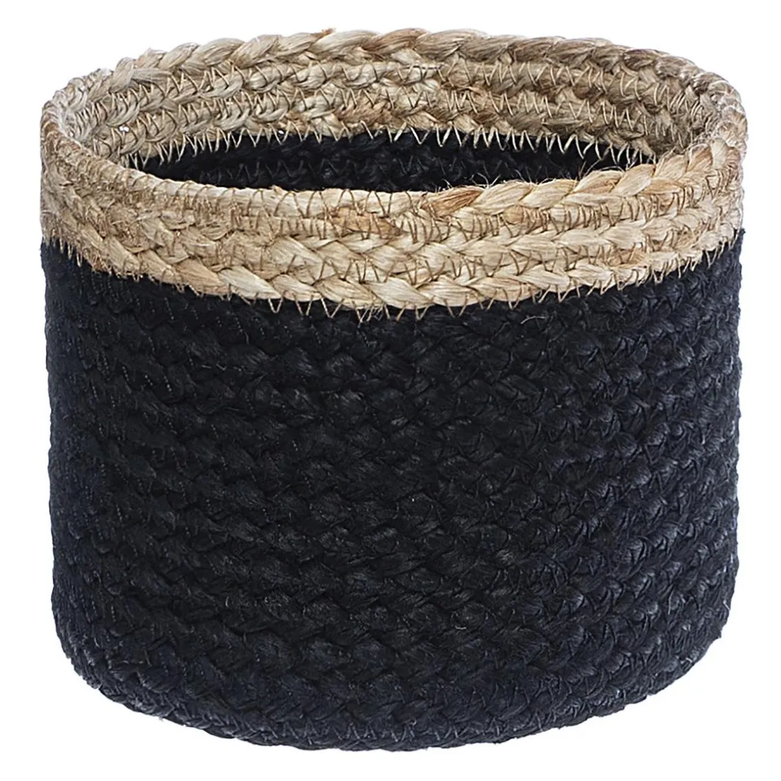Panier Jute Herbier Marin Noir