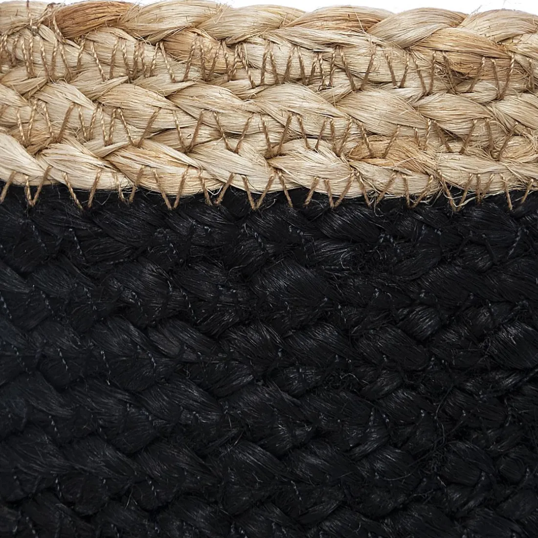Panier Jute Herbier Marin Noir