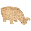 Panier XL éléphant en jacinthe d’eau et métal