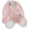 Peluche Lapin noeud H35 rose