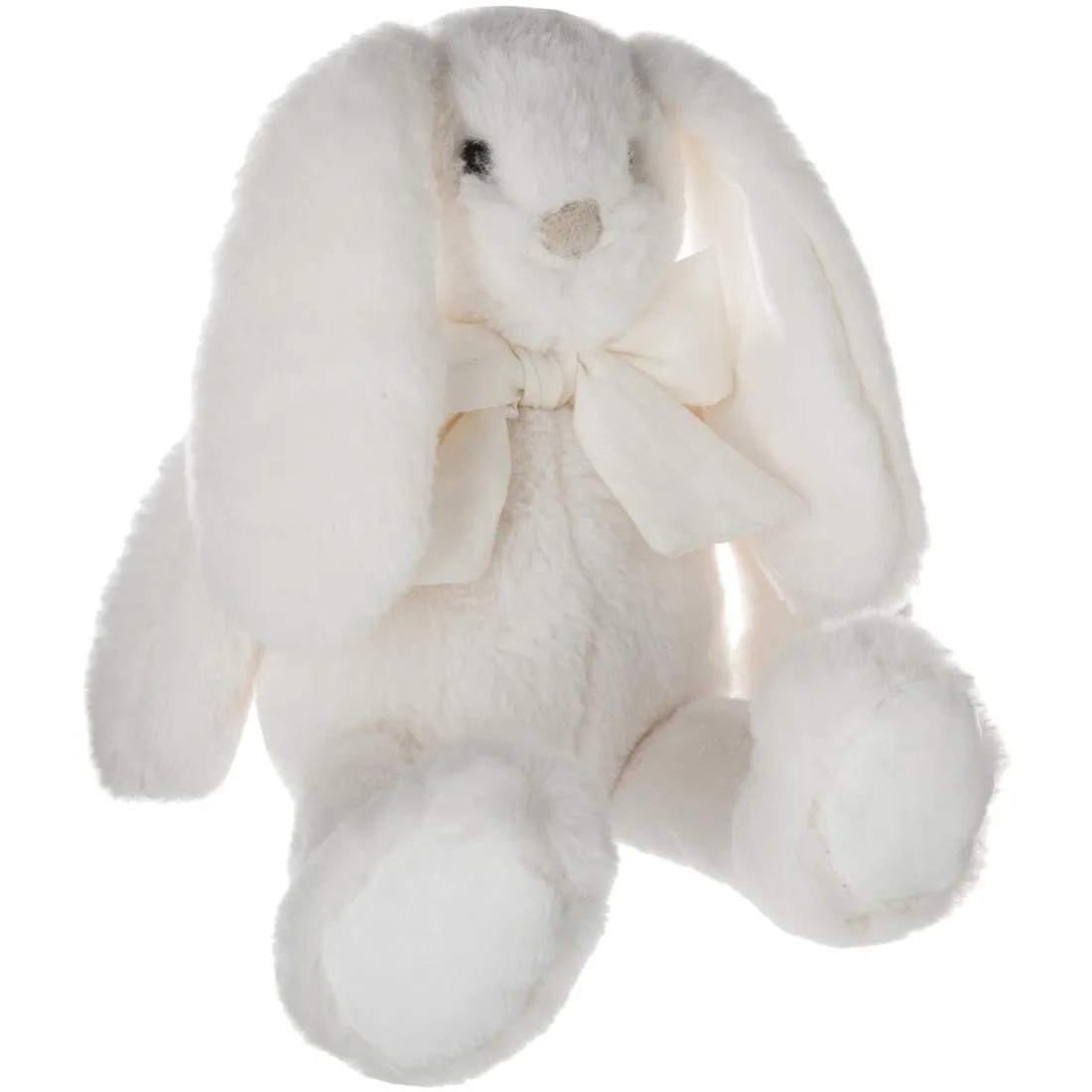 Peluche Lapin noeud H35 rose