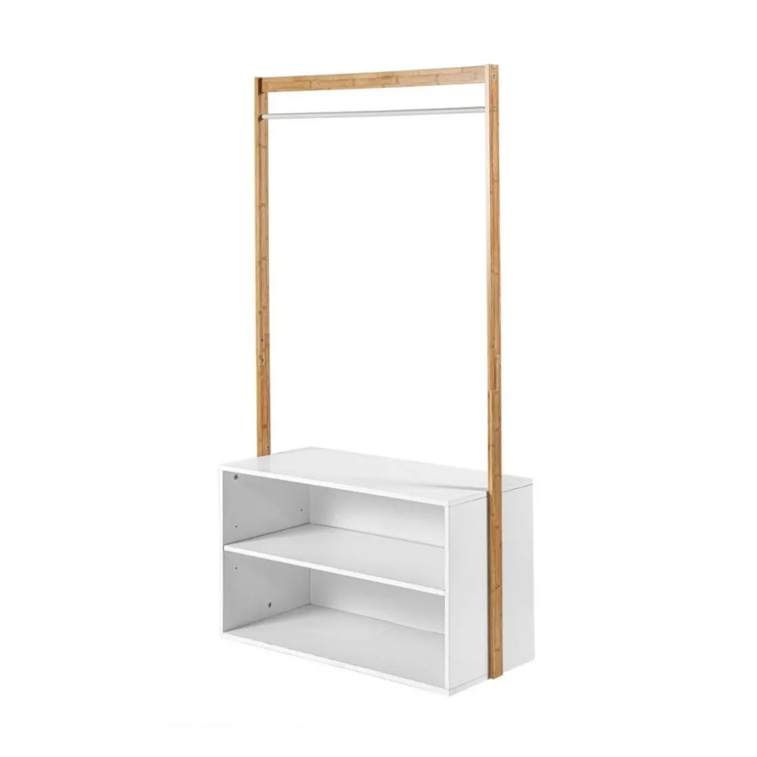 Penderie d'entrée avec rangement en bois Blanc