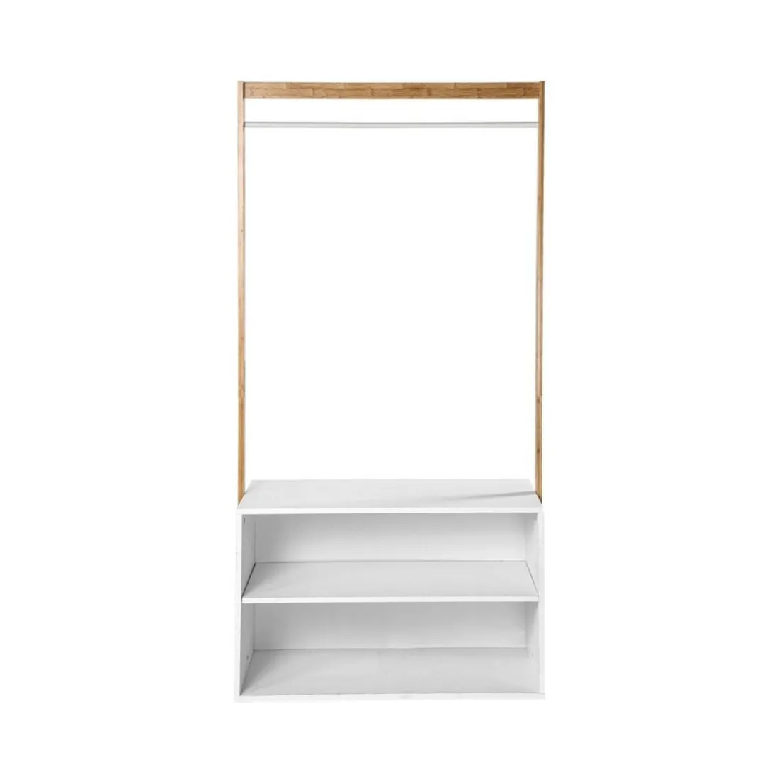 Penderie d'entrée avec rangement en bois Blanc