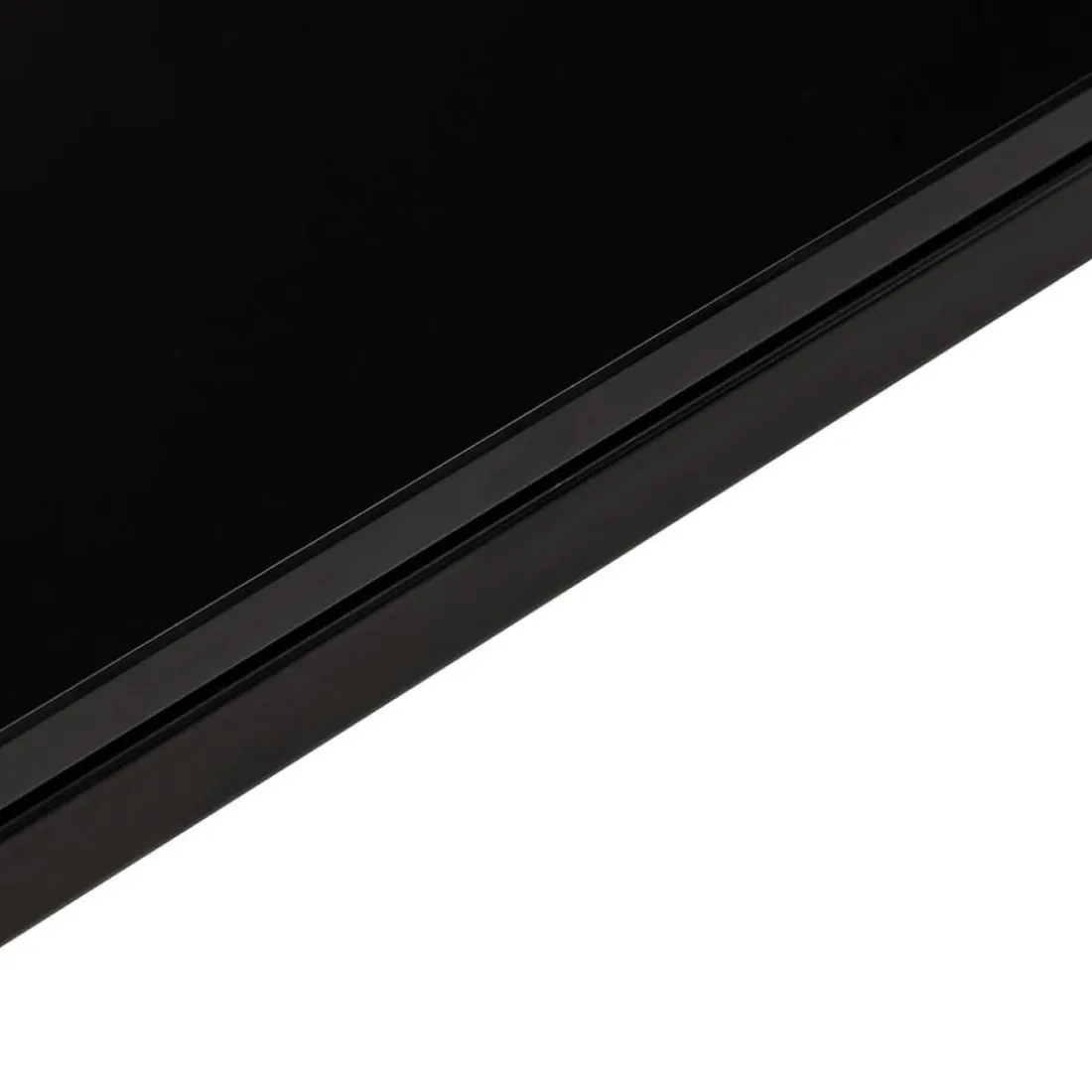 Petit bureau droit design 'XLINE' en verre noir