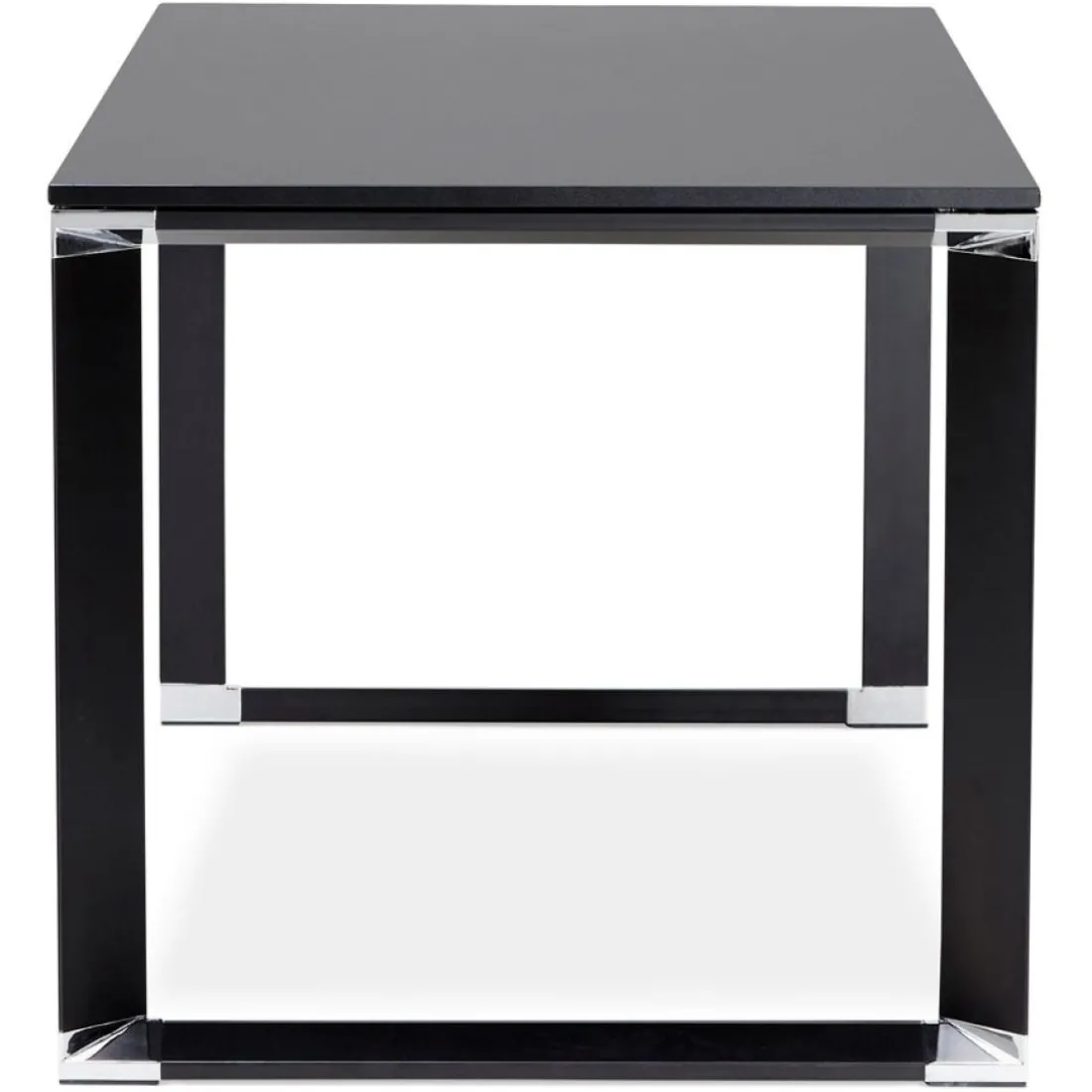 Petit bureau droit design 'XLINE' en bois noir