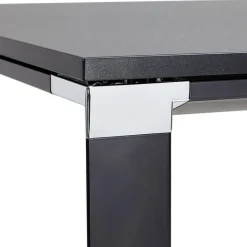 Petit bureau droit design 'XLINE' en bois noir
