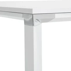 Petit bureau droit design 'XLINE' en bois blanc