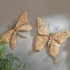 Petit papillon en Métal et Végétal THIRIA Beige