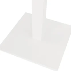 Petite table à diner carrée 'REGIS' en bois finition naturelle et fonte blanche