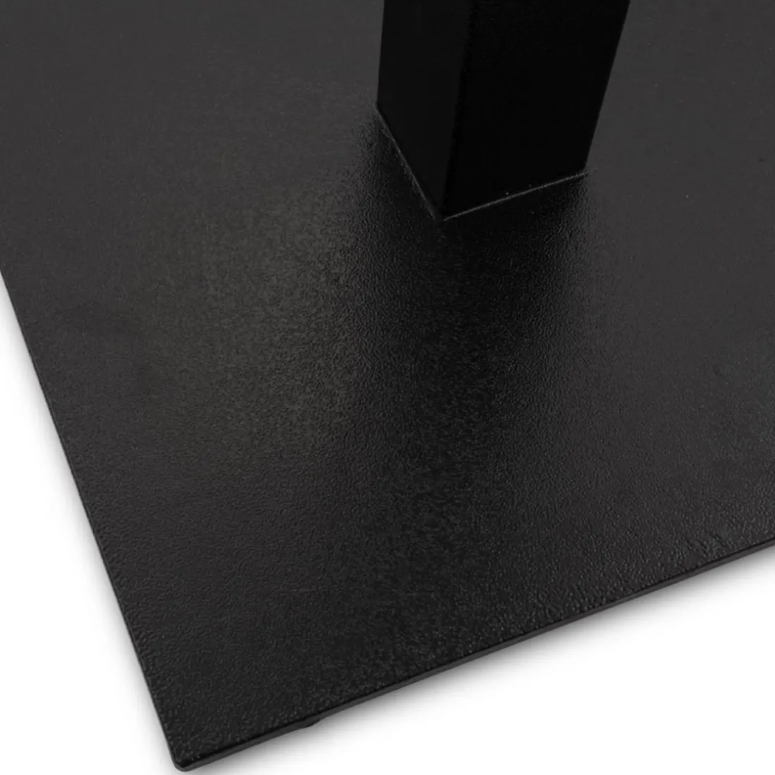 Petite table à diner carrée 'REGIS' en bois et fonte noire