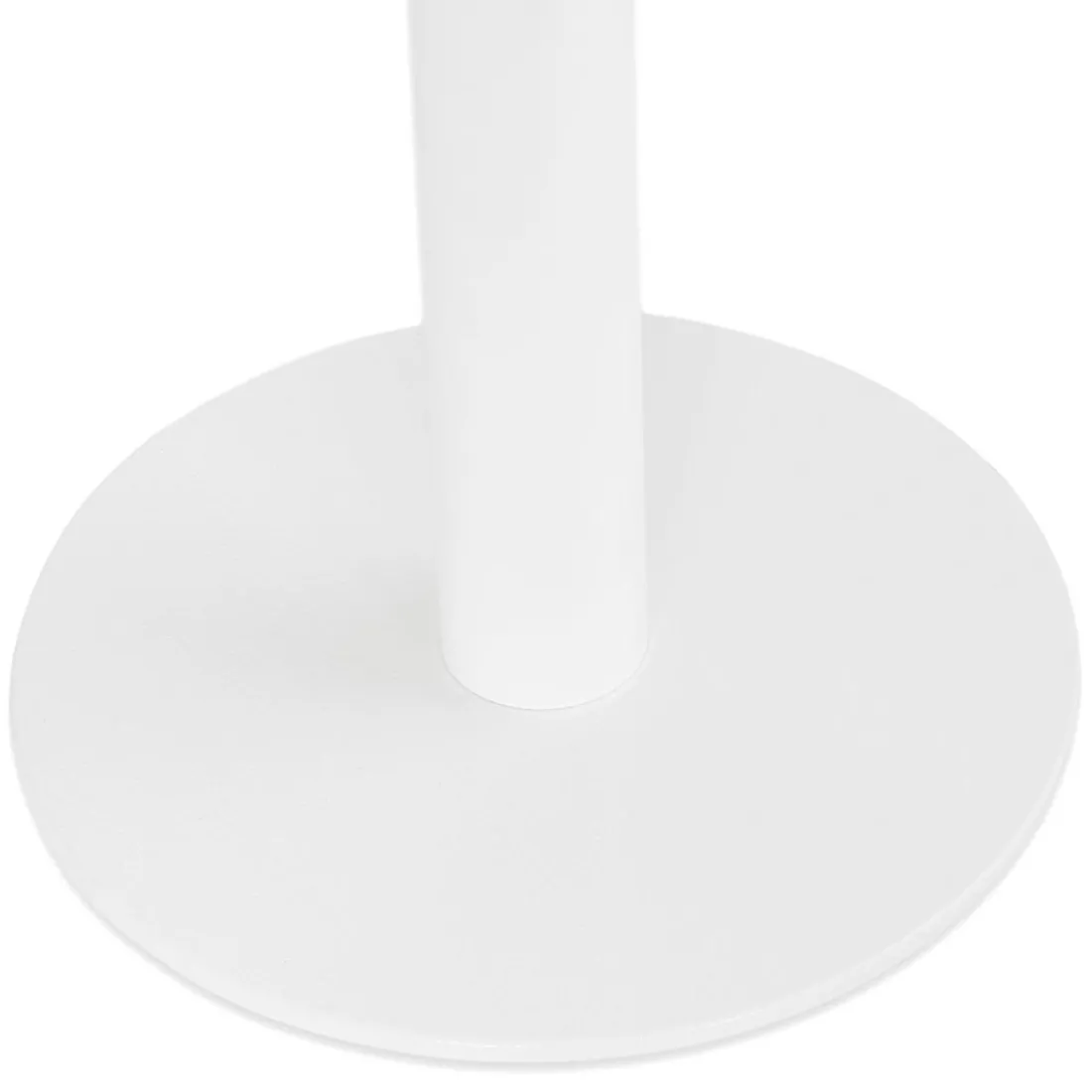 Petite table à diner 'LUCETTE' ronde en bois et fonte blanche