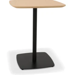 Petite table à diner 'PATATI' en bois finition naturelle et métal noir