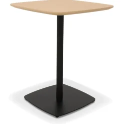 Petite table à diner 'PATATI' en bois finition naturelle et métal noir