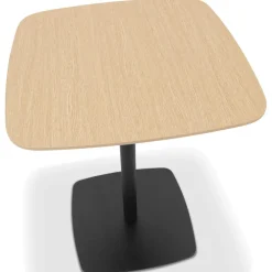 Petite table à diner 'PATATI' en bois finition naturelle et métal noir