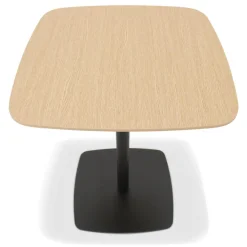 Petite table à diner 'PATATI' en bois finition naturelle et métal noir