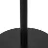 Petite table bistrot ronde 'YOGI' blanche avec un pied en métal noir