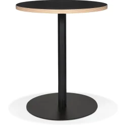 Petite table bistrot ronde 'YOGI' noire