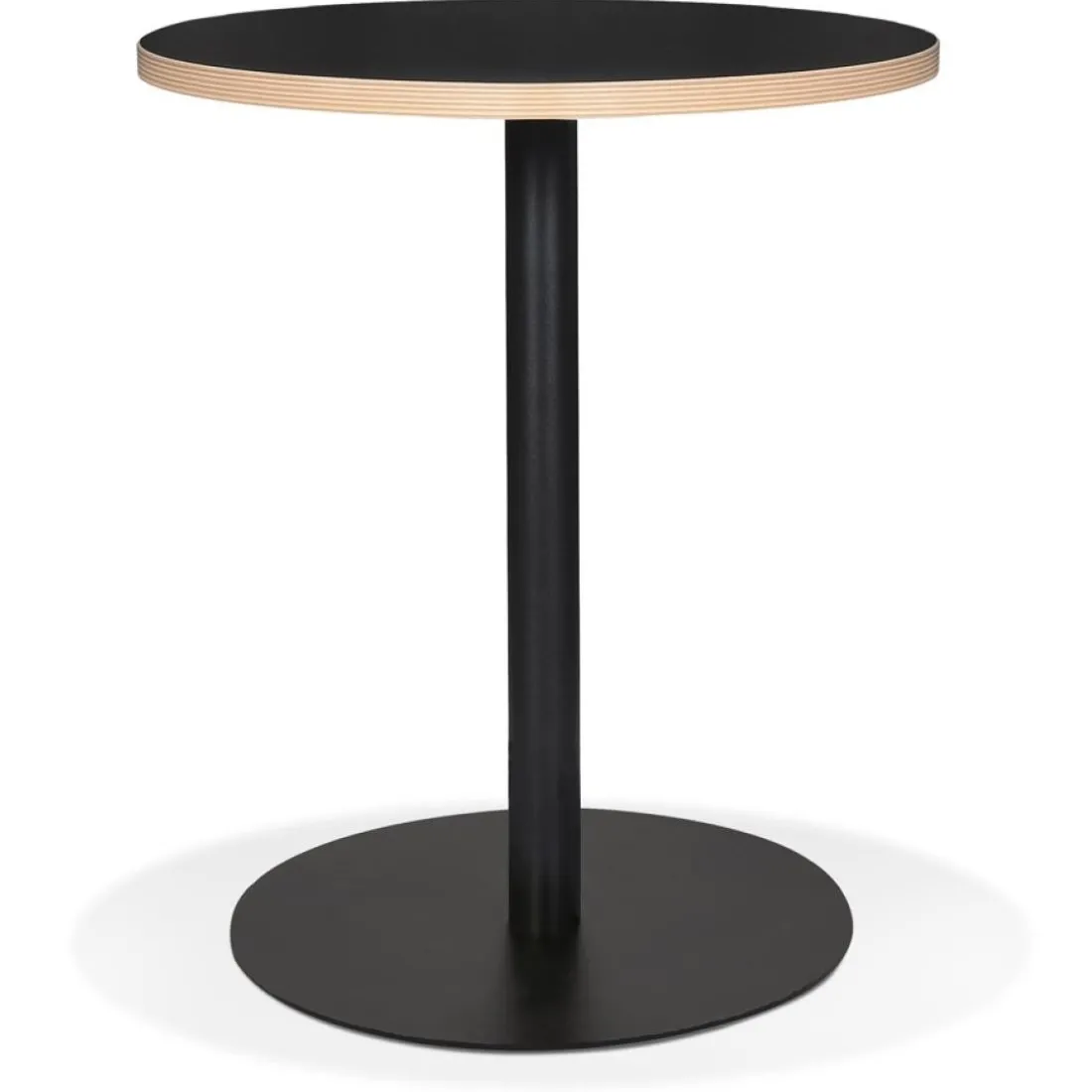 Petite table bistrot ronde 'YOGI' noire