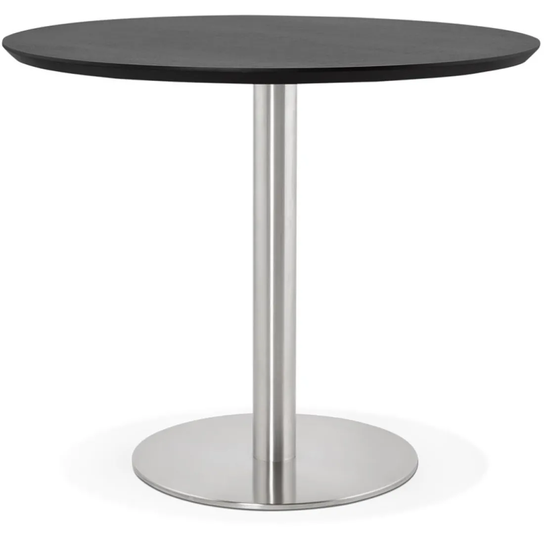 Petite table de bureau ou à diner ronde 'INDIANA' noire