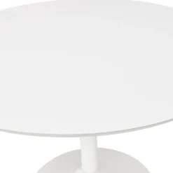 Petite table de bureau ou à diner ronde 'BARABAR' blanche