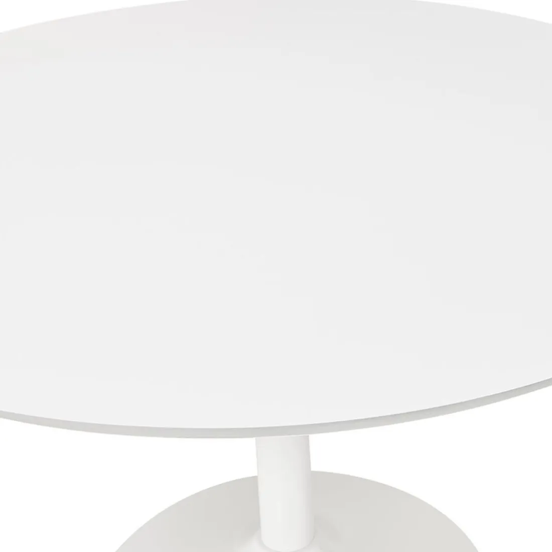 Petite table de bureau ou à diner ronde 'BARABAR' blanche