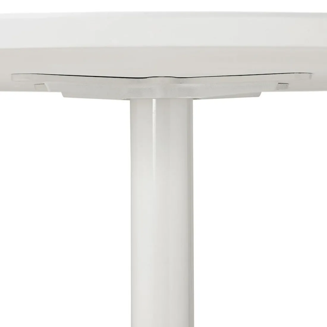 Petite table de bureau ou à diner ronde 'BARABAR' blanche
