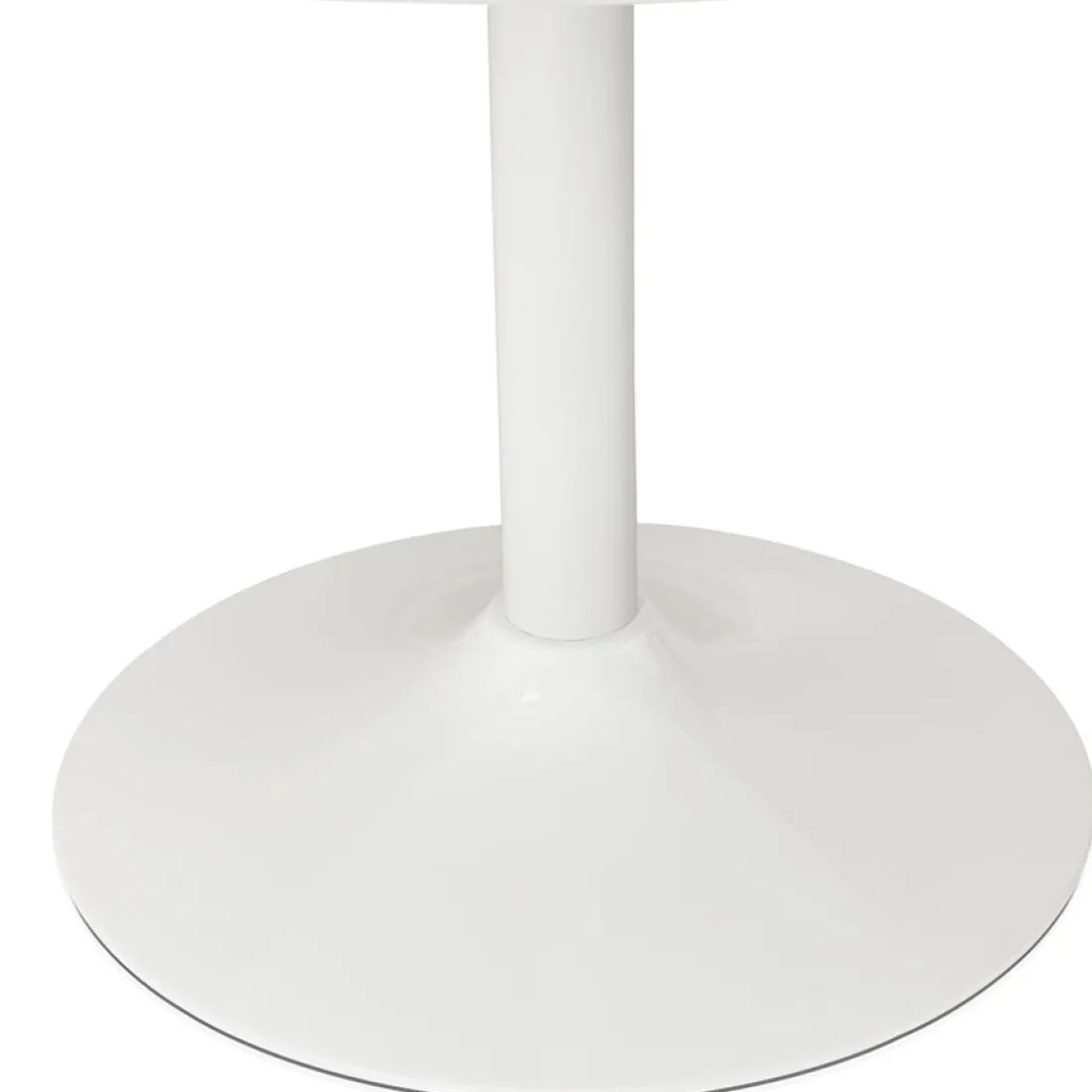Petite table de bureau ou à diner ronde 'BARABAR' blanche