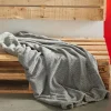 Plaid Flocon en polyester HORS PISTE 150 x 200 gris