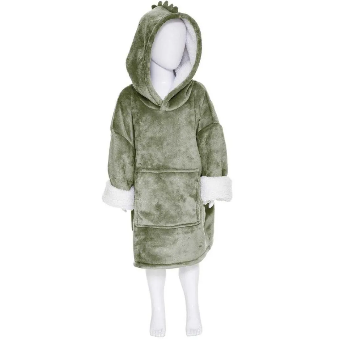 Plaid Poncho Enfant Capuche Dino