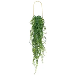 Plante artificielle avec pot en métal doré