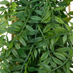 Plante artificielle avec pot en métal doré